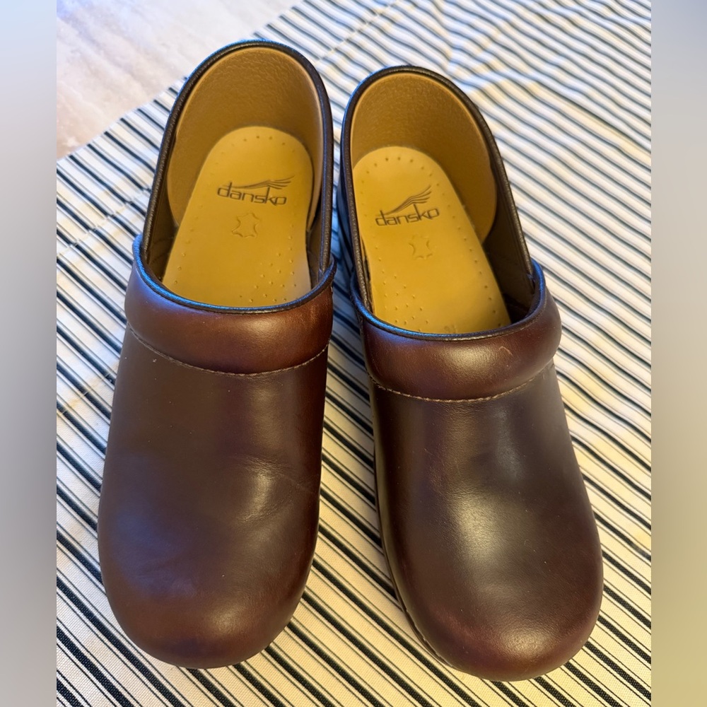 Dansko Women's Burgundy Leather Clogs